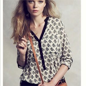 Anthropologie Vanessa Virginia Owl Blouse